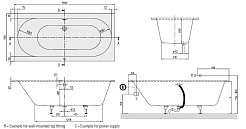 Villeroy & Boch Акриловая ванна "Oberon UAP199OBE2A1V-96.61" star white, с гидромассажем – фотография-5