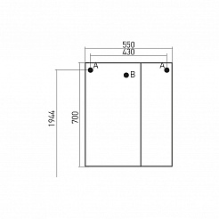 Mixline Мебель для ванной Посейдон 55 L белая – фотография-5