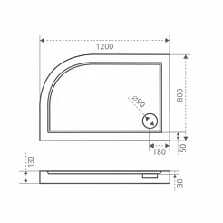 Good Door Поддон для душа Селфи 120x80 L – фотография-2