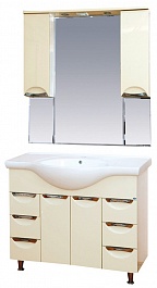 Misty Мебель для ванной Жасмин 105 бежевая, эмаль – фотография-1