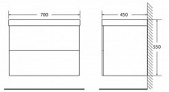 BelBagno Мебель для ванной REGINA 700 Stucco Veneziano – фотография-2