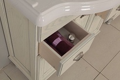 Акватон Мебель для ванной "Жерона 105" белое серебро – фотография-9