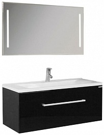 Акватон Мебель для ванной "Мадрид 100 М-1" черная – фотография-1