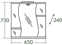 СанТа Зеркальный шкаф Лира 65 свет – фотография-5
