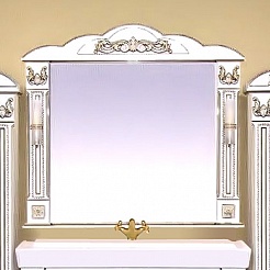 Misty Мебель для ванной Барокко 120 прямая, белая патина – фотография-4