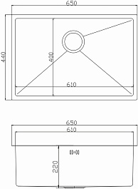 Mixline Мойка кухонная Pro 65x44 сатин – фотография-8