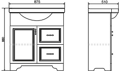 Comforty Тумба с раковиной Севилья 85 слоновая кость – фотография-15