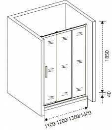 Good Door Душевое ограждение ORION WTW-140-G-CH – фотография-3