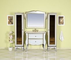 Misty Мебель для ванной "Анжелика 100" бежевая сусальное золото – фотография-3