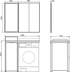 Comforty Зеркало Лозанна 40 белое матовое – фотография-5