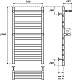 Point Полотенцесушитель электрический Артемида П8 500x1000 PN14150PE с двумя полками хром – картинка-10