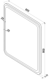 Comforty Зеркало Нобилис 60 с бесконтактным выключателем – фотография-3