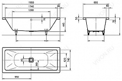 Kaldewei Стальная ванна "Avantgarde Conoduo 734 с покрытием Easy-Clean" – фотография-7