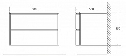 BelBagno Тумба с раковиной PROSPERO BB800DVC/BL Bianco Lucido – фотография-2