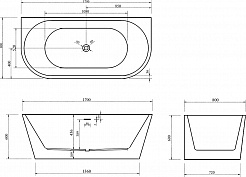 ABBER Акриловая ванна AB9216-1.7DB 170x80 – фотография-6