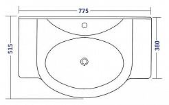 Opadiris Тумба с раковиной Клио 70 белый матовый – фотография-3