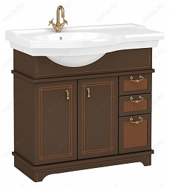 Aquanet Мебель для ванной "Луис 90" L темный орех (169421) – фотография-2