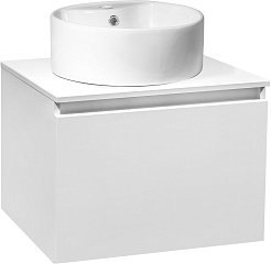 Runo Мебель для ванной Бари 60 Sole подвесная белая – фотография-2