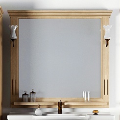 Opadiris Зеркало для ванной Риспекто 95 светлое дерево – фотография-1