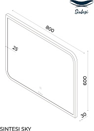 Sintesi Зеркало Sky 80x60 – фотография-8