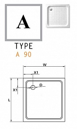 Cezares Душевой поддон TRAY-A-A-90-15-W – фотография-2