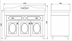 Водолей Тумба с раковиной "Изабель 120" F-1 белая – фотография-6