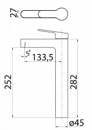 BelBagno Смеситель для раковины DELTA DEL-LMC-IN – фотография-2