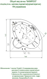 Aquatek Акриловая ванна Калипсо 146x146 с экраном – фотография-6