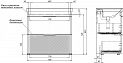 Aquanet Мебель для ванной Ирис New 80 белая глянцевая – фотография-15