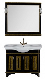 Aquanet Зеркало Валенса 100 черный кракалет/золото (180294) – фотография-4