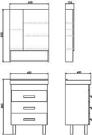 Comforty Мебель для ванной Никосия 60Н белая – фотография-8