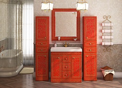 Misty Мебель для ванной Fresko 75 красная краколет – фотография-4
