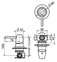 Webert Смеситель Opera moderna OE880101015 хром, для душа – фотография-2