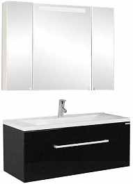 Акватон Мебель для ванной "Мадрид 100 М-1" ZSH черная – фотография-1