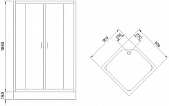 Royal Bath Душевой уголок RB90HP-C-BL 90х90х200 – фотография-4