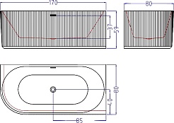 Esbano Акриловая ванна Bagama 170x80 R – фотография-4