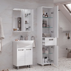 Volna Мебель для ванной Joli 50.2D R белая – фотография-3