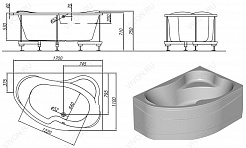 Kolpa San Акриловая ванна Lulu 170x110 L Basis – фотография-3