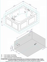 Royal Bath Акриловая ванна HARDON DE LUXE с гидромассажем 200x150x75 – фотография-6