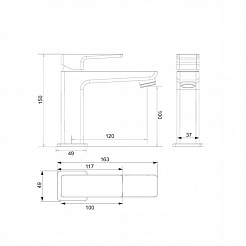 Omnires Смеситель для раковины PM7410BL – фотография-4