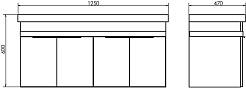 Comforty Мебель для ванной Дуэт 125 подвесная дуб натуральный – фотография-21