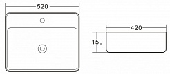 BelBagno Накладная раковина BB1367 52 см – фотография-2