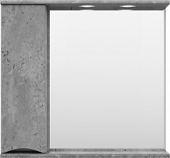 Misty Мебель для ванной Атлантик 80 L 2 ящика подвесная серый камень – фотография-7