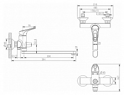 Promo Смеситель для ванны Drop-D F648162C-01A – фотография-2