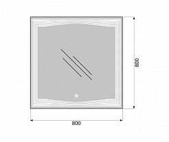 BelBagno Зеркало SPC-LNS-800-800-LED-TCH – фотография-2