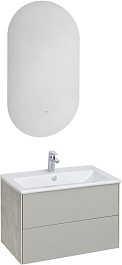 Акватон Мебель для ванной Сохо 75 подвесная слэйт/галька серая – фотография-1