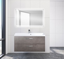 BelBagno Тумба с раковиной AURORA 1000 Pietra Grigio, ручки хром – фотография-2