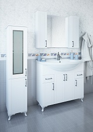 Sanflor Мебель для ванной Глория 105 белая матовая – фотография-2