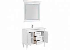Aquanet Комплект мебели Селена 120 белая/патина серебро – фотография-2