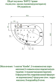 Aquatek Акриловая ванна Вирго 150x100 R с экраном – фотография-6